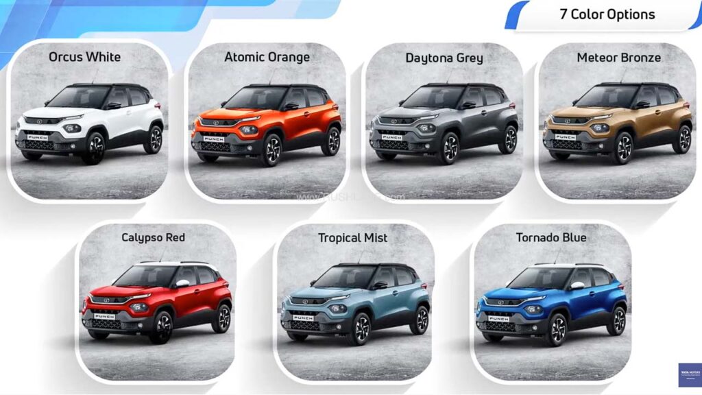 "Tata Punch Colours" red