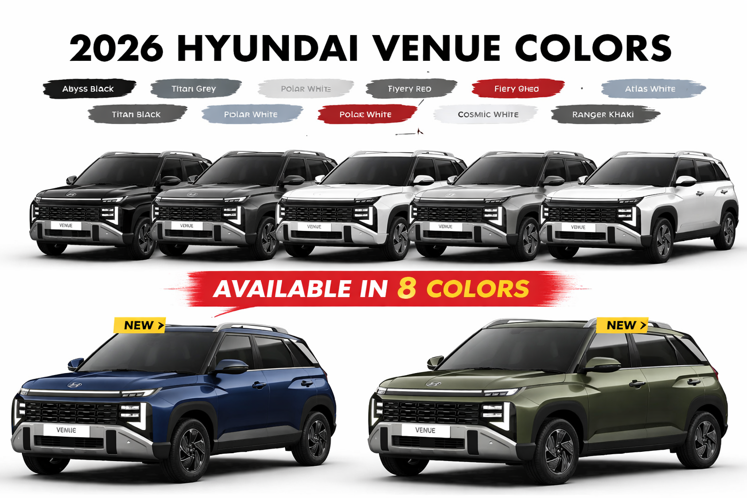 Hyundai Venue Knight Edition Colours