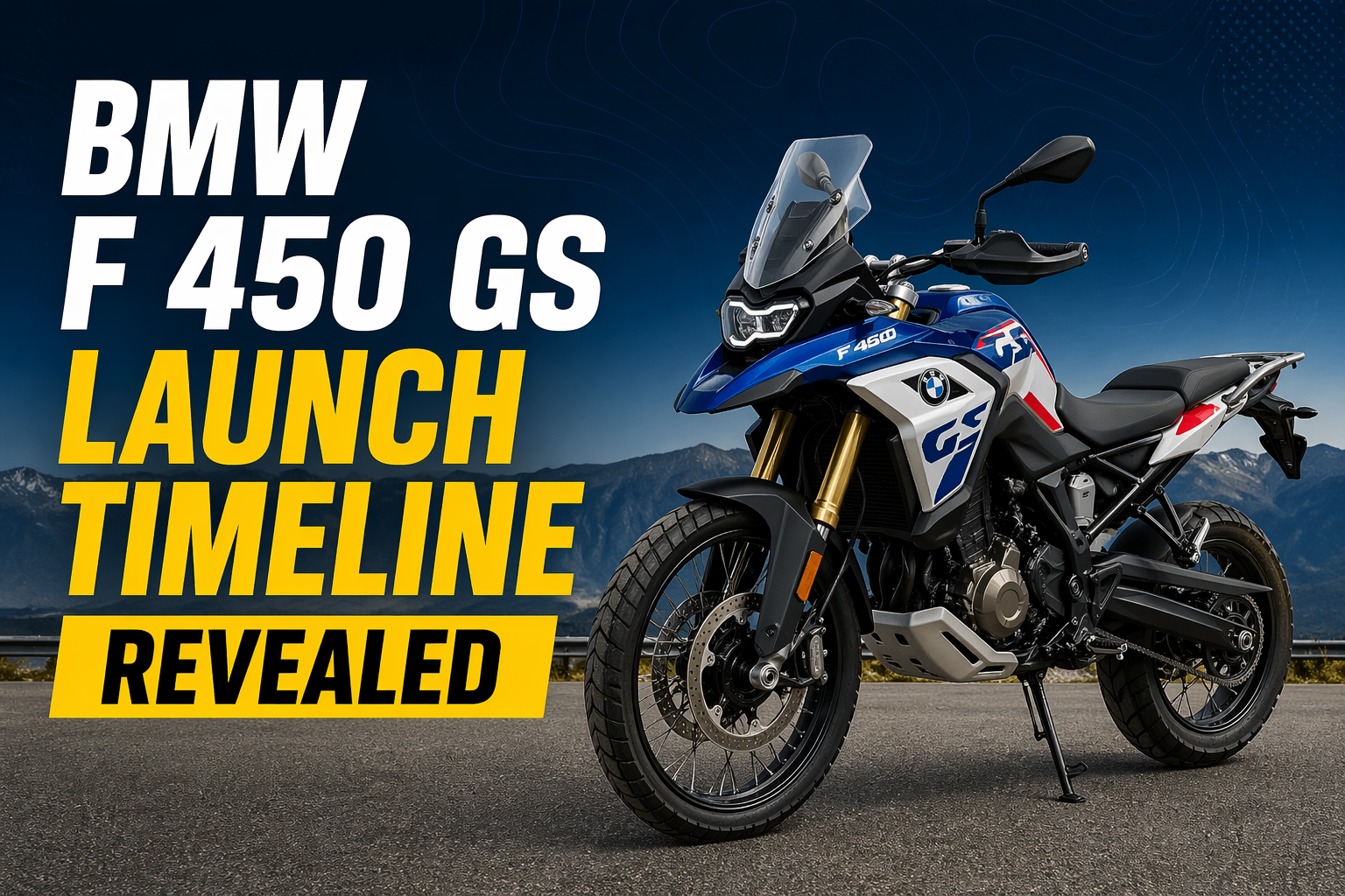 "BMW F 450 GS Launch Date"