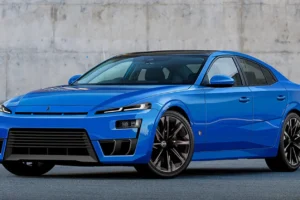 Nissan Skyline 2026 front view with futuristic design and LED headlights