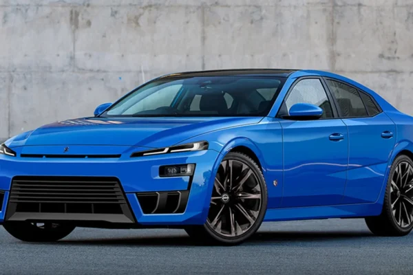 Nissan Skyline 2026 front view with futuristic design and LED headlights