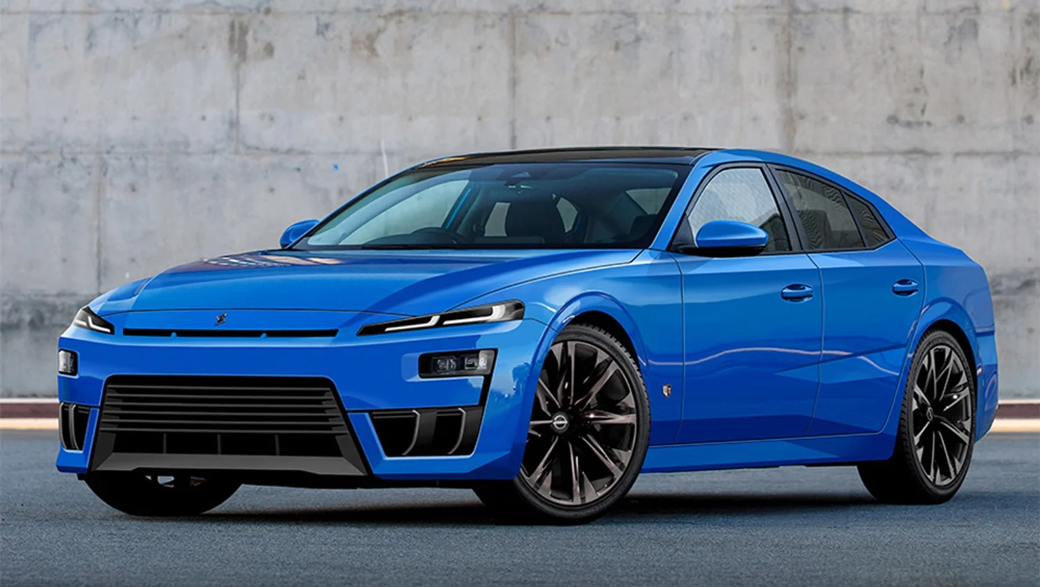 Nissan Skyline 2026 front view with futuristic design and LED headlights