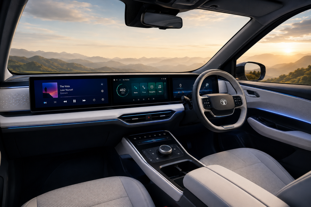 Tata Sierra EV Triple Screen 