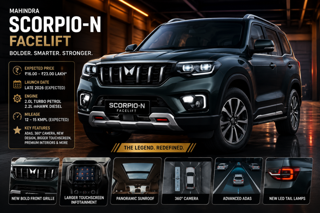Mahindra Scorpio-N Facelift Pricing
